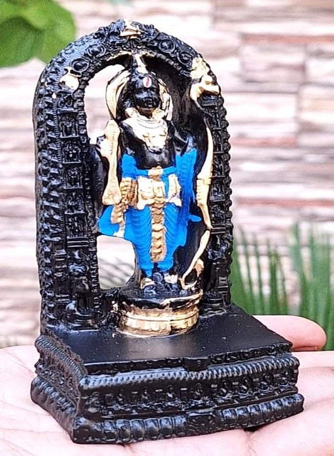 A & S VENTURES Polyresin Ram Lalla Idol Statue,Ram Lalla Murti Ram Mandir ayodhya,Gift Item,Pooja Room,Home and Office Decor Item.Size-7 inch (Black Colour) - Image 5